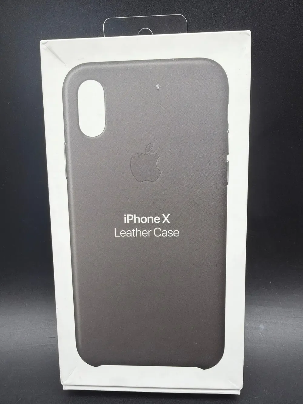 Genuine Apple iPhone X XS Leather Case Black OEM Original Box Read